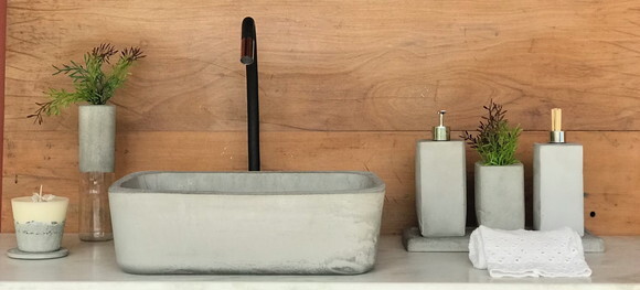 Cuba Retangular de Concreto (42 x 34 x 12cm) - Sob Encomenda