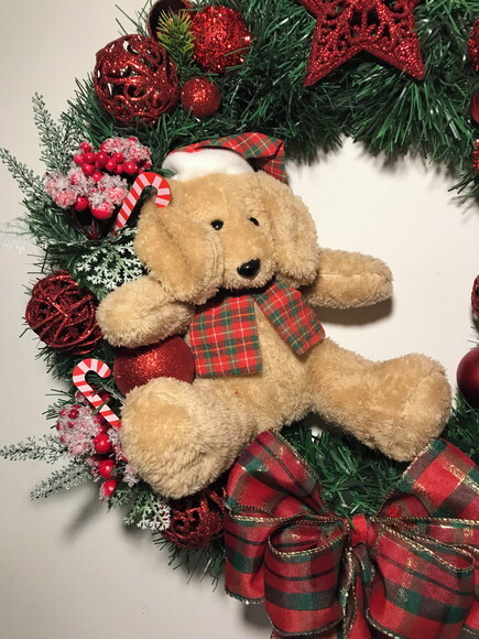 Guirlanda de Natal com Cachorro Grande - Pronta Entrega