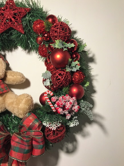 Guirlanda de Natal com Cachorro Grande - Pronta Entrega