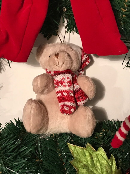 Guirlanda de Natal Vermelha com Urso-consulte