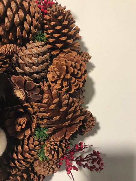 Guirlanda Natal-pinhas Naturais+papai Noel Grande- Consulte
