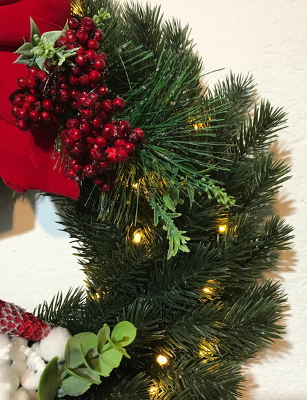 Guirlanda Natalina com Led e Papai Noel Ø40cm