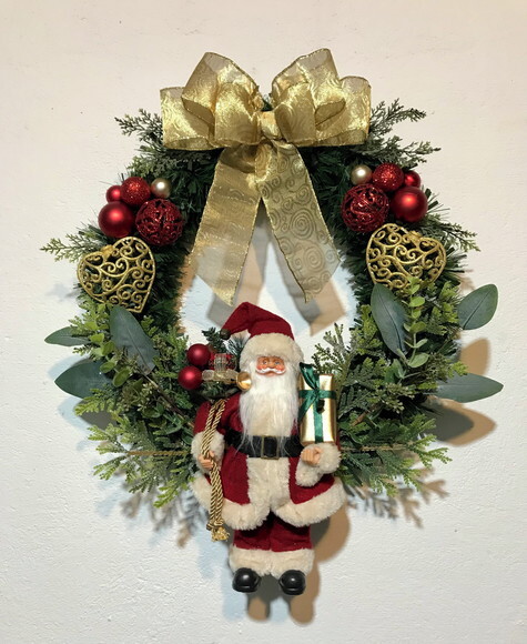 Guirlanda Natalina com Papai Noel Grande Ø63cm