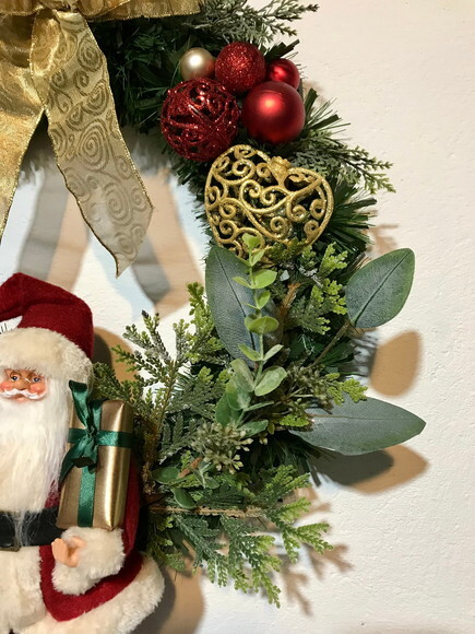 Guirlanda Natalina com Papai Noel Grande Ø63cm