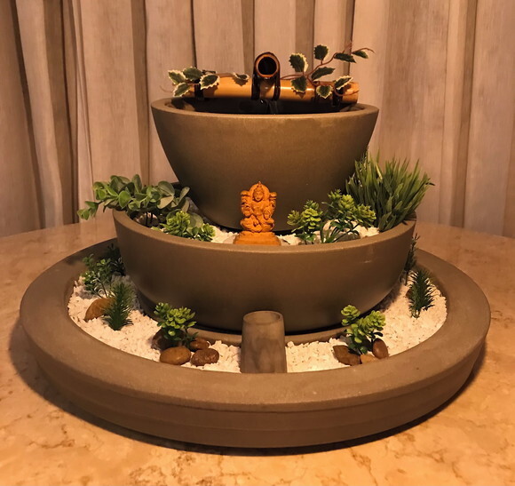 Jardim Zen com Fonte (7 Peças) - Sob Encomenda