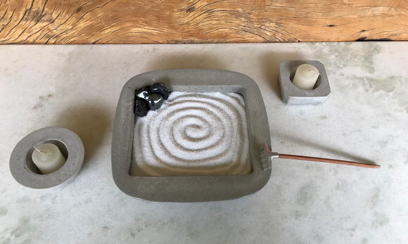 Jardim Zen Pequeno 21x21 P/meditação - 2 Peças