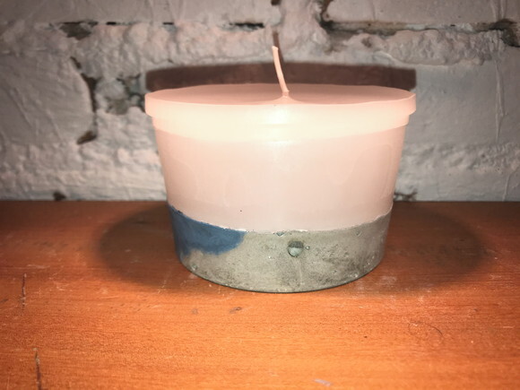 KIT 2 VELAS - RETANGULAR + REDONDA - HORTÊNSIA AZUL
