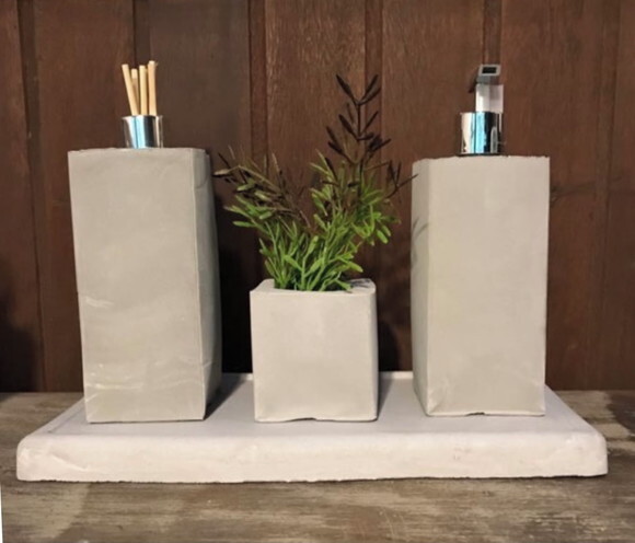 Kit Lavabo de Cimento (4 Peças)