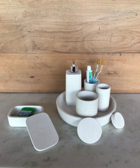 Kit Personalizado de Cimento Branco p/ Banheiro
