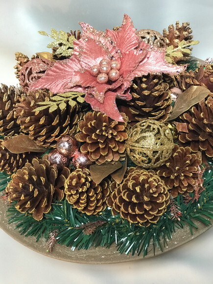 Natal - Arranjo Rose Gold Luxo- Consulte