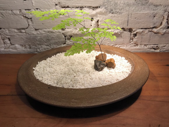 Peça Decorativa Oval-terrário/fruteira com Betume