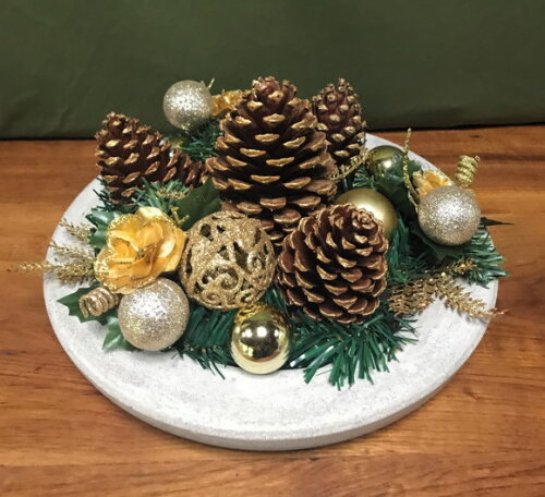 Arranjo de Natal + Centro de Mesa de Cimento-consulte