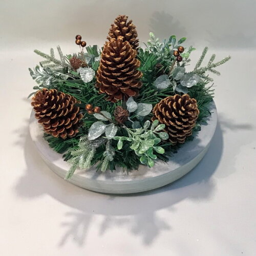 Arranjo de Natal-pinhas Naturais Peça de Cimento-consulte