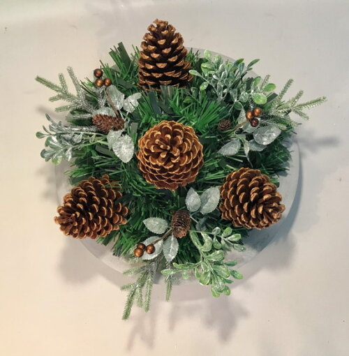 Arranjo de Natal-pinhas Naturais Peça de Cimento-consulte