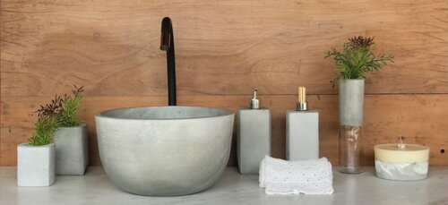 Cuba de Concreto Ø34 x 15 cm C/válvula Oculta