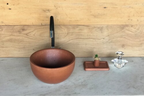 Cuba de Concretoø25cm-terra de Siena Naturalc/válvula Oculta
