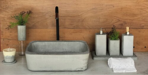 Cuba Retangular de Concreto (42 x 34 x 12cm) - Sob Encomenda