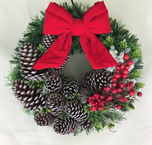 Guirlanda de Natal-ramos de Cerejas e Flores-consulte