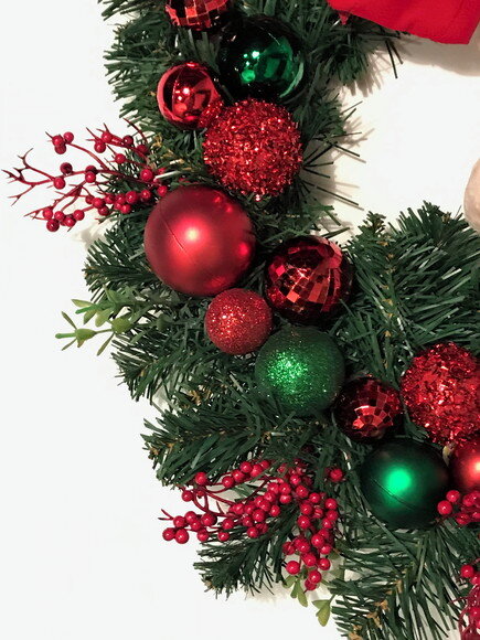 Guirlanda de Natal Vermelha com Urso-consulte