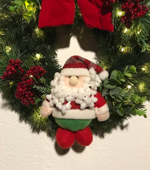 Guirlanda Natalina com Led e Papai Noel Ø40cm