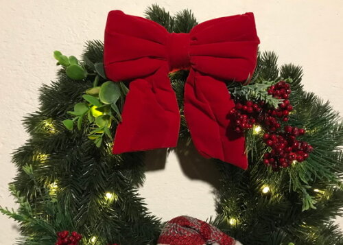 Guirlanda Natalina com Led e Papai Noel Ø40cm