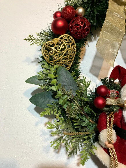 Guirlanda Natalina com Papai Noel Grande Ø63cm