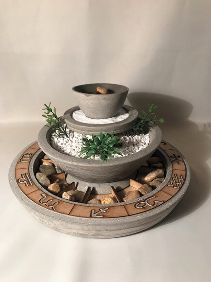 Jardim Zen com Fonte e Bambu - Nayara