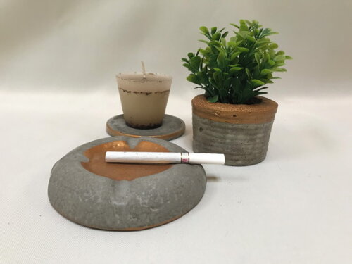 Kit Cinzeiro / Porta Vela ou Copo / Cachepô