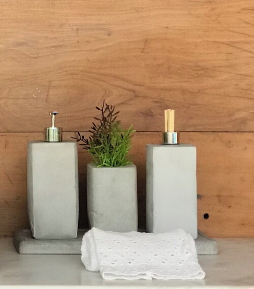 Kit Lavabo de Cimento (4 Peças)