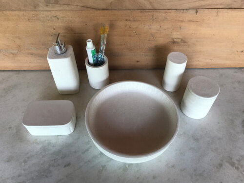 Kit Personalizado de Cimento Branco p/ Banheiro
