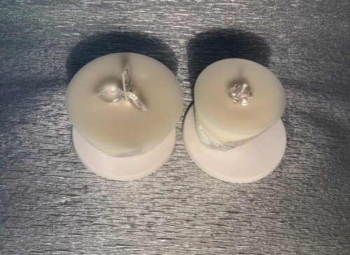 Kit Vela-cimento Branco/cera de Soja/decorada/folha de Prata
