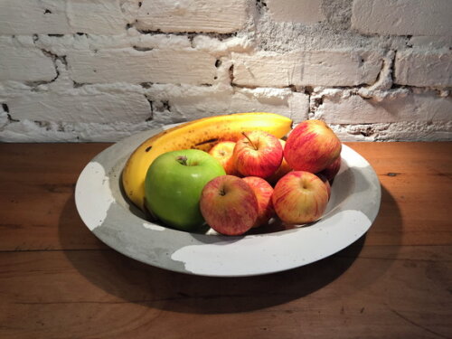 Peça Decorativa Oval Marmorizada -terrário/fruteira