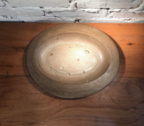 Peça Decorativa Oval-terrário/fruteira com Betume