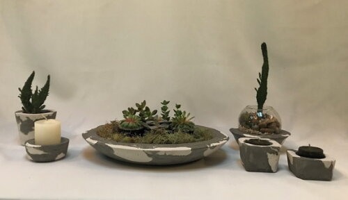 Terrário/centro de Mesa/fruteira/peça Decorativa Oval