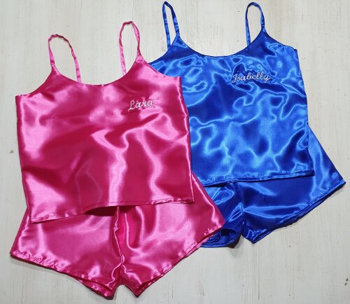 kit 2 Pijama de Cetim Infantil Personalizado
