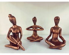 Trio de Yoga. yoga, escultura yoga, escultura trio de yoga