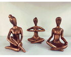 Trio de Yoga. yoga, escultura yoga, escultura trio de yoga