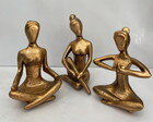 Trio de Yoga. yoga, escultura yoga, escultura trio de yoga
