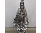 Escultura Nossa Senhora Aparecida com Flores