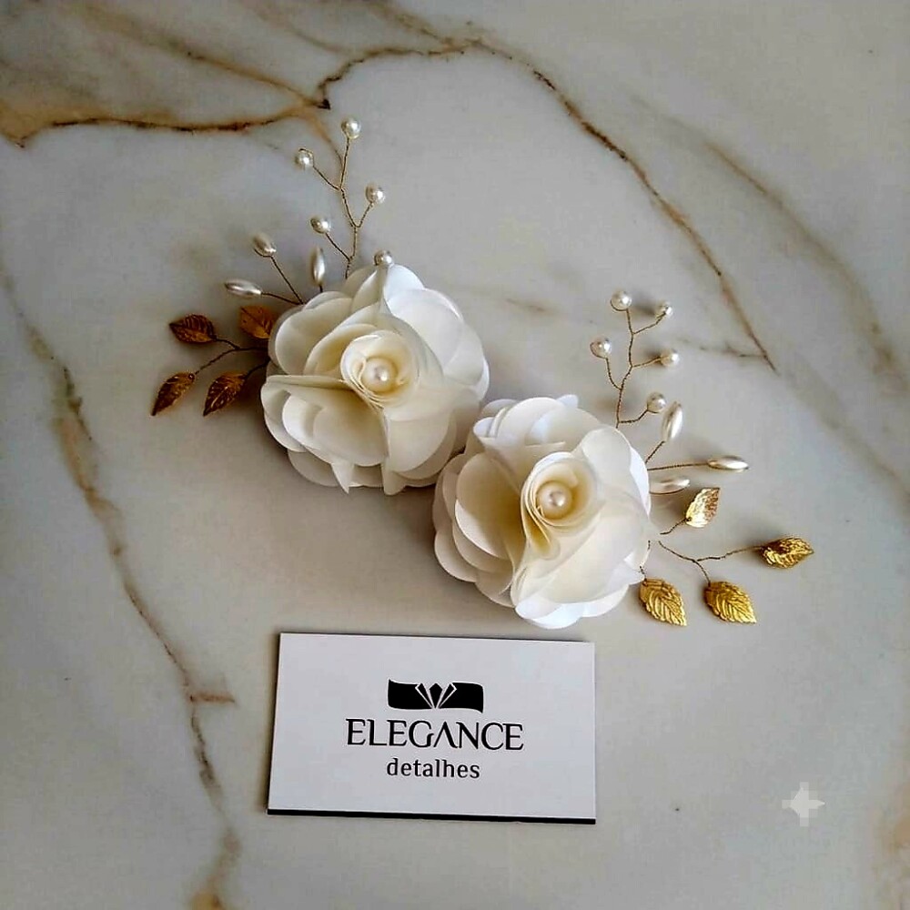 Conjunto de flores para cabelo