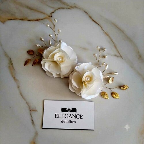 Conjunto de flores para cabelo