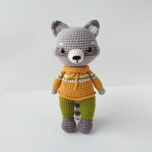 Amigurumi - Toto, o Guaxinim