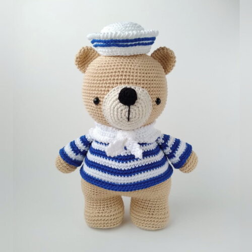 Ursinho Marinheiro Hugo - Amigurumi
