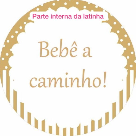 Anúncio Gravidez Coração Dourado