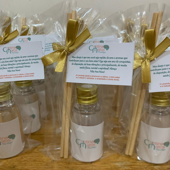 Brinde Final de Ano Psicologa Mini Aromatizador com Logo