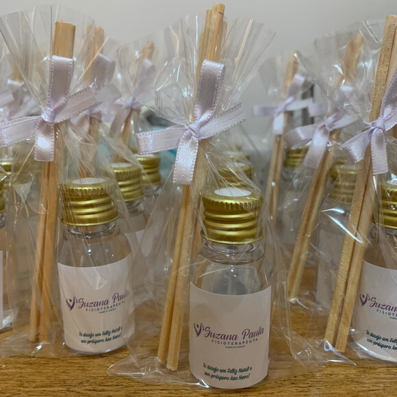 Brinde Janeiro Branco Mini Aromatizador com Logo