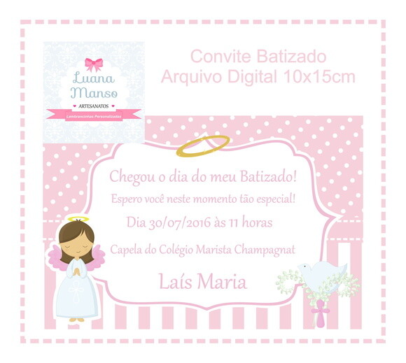Convite Batizado - Arquivo Digital