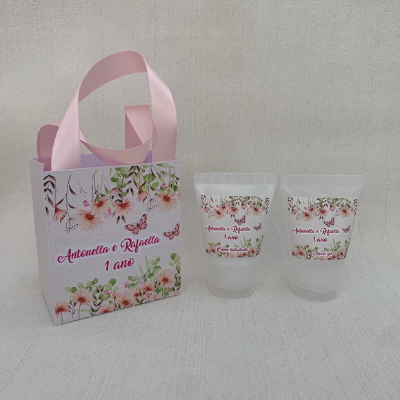 Kit jardim encantado Hidratante + Álcool gel + sacolinha