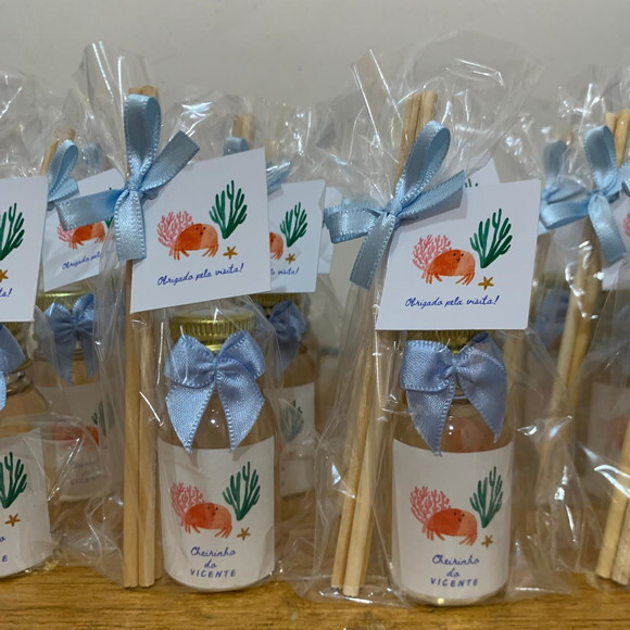 Kit Sacolinha Personalizada + Aromatizador Fundo do Mar