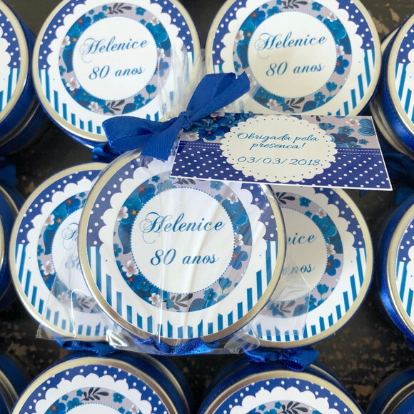 Lembrança 80 anos Vela Aromática